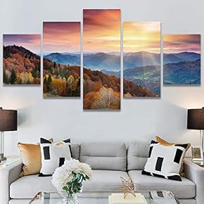 SIGNWIN 5 Panel Canvas Wall Art Modern Art...