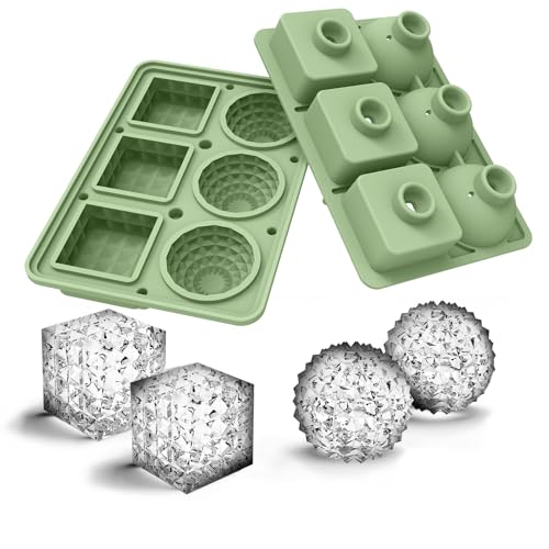 Molde de silicona para cubitos de hielo grande con tapa miniatura 2