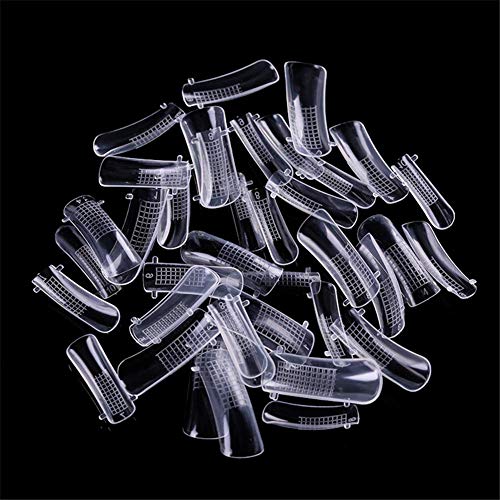 CoulorButtons 300pcs Quick Building Poly UV Gel Mold Nail Tips Finger Extension Nail Art UV Builder Gel Tool