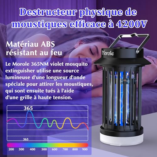 Lampe anti moustique à UV LED portable et tue mouche