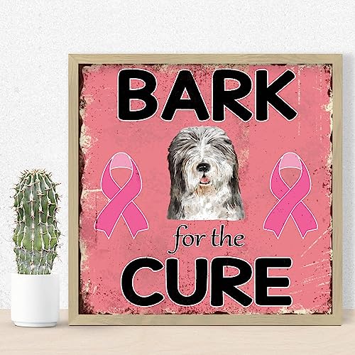 Planche de bois à suspendre ruban rose soutien cancer du sein déco