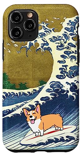 Funny Vintage Surfing Wave Pembroke Welsh Corgi Dog Lover �X�}�z�P�[�X iPhone 11 Pro �p