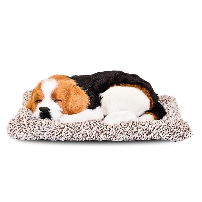 Sleeping Dog Stuffed Toy, Cute Black & White Puppy Plush, Soft Sleeping Dog for Car Dashboard, Home Decor, Kids Room & Gift-image-18