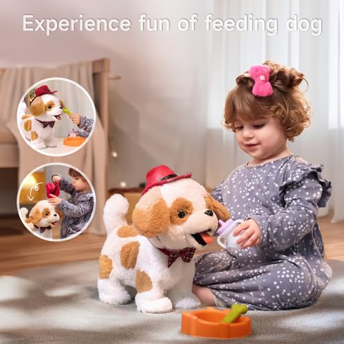 OR OR TU Singing Walking Dog Toys for Kids Plush Electronic Pets Dog Licking Puppy - Image 4