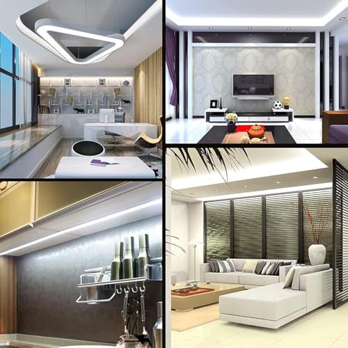 Image of 16.4 Feet Neon LED Strip Lights, with 12V Adapter, Waterproof IP65, Silicone Flexible Rope Light for Home Decor | Led Strip Lights | Neon Lights | Strip Lights | 5 Meter | (White)