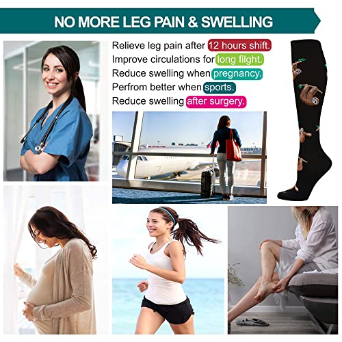 Image of LEVSOX Compression Socks Women and Men, 20-30mmHg, Best for Nurses, Travel, Pregnancy