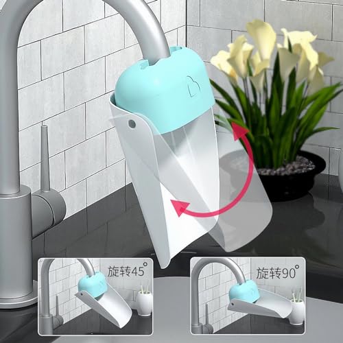 Image of Generic Faucet Extender for Toddlers and Kids, Universal Sink Faucet Extender for Kitchen and Bathroom, Fun Hand-Washing - 2 Packs, blue & pink