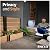 44in H x 46in W x 9.5in L (1 Screen w/Planter) Freestanding Enclo Florence Privacy Fence Screen with Planter Box, Outdoor Vinyl Privacy Screen Panel for Patio & Air Conditioner, EC18006