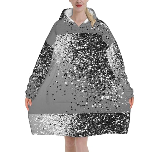 Sweat à capuche couverture gris argenté uni pour adulte avec manches