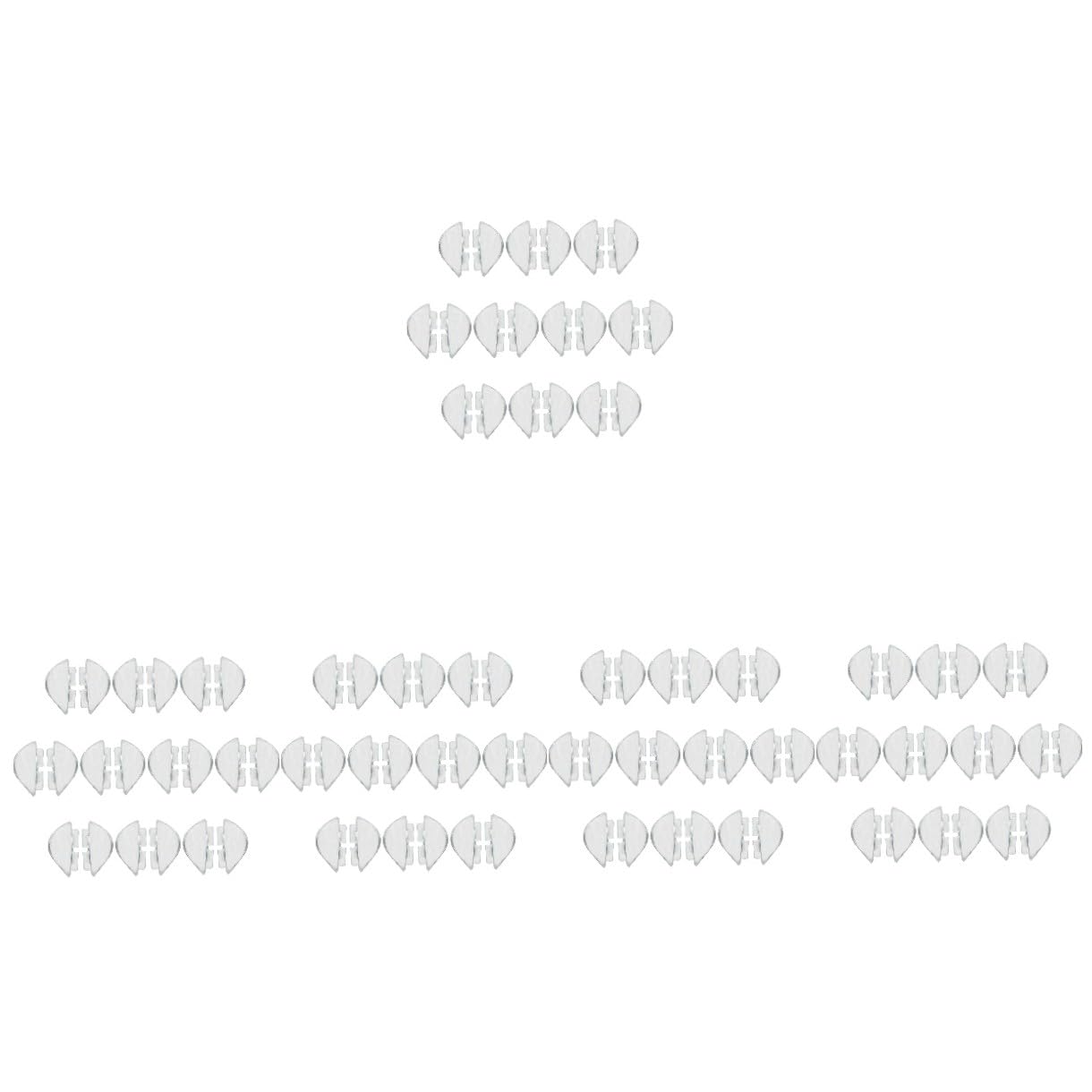 Healvian 5 Set Di Naselli Per Occhiali in Silicone Resistenti Non Pieghevoli Comodi Da Indossare Adatti Al Ponte Del Naso 10 Paia*5