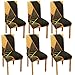 JMYDecor Coprisedie con Schienale, 6 Pezzi Coprisedia Elastico per Coprisedie Sala da Pranzo Rivestimento Sfoderabile, Fodere Sedie con Schienale Copertura Protettiva per sedie