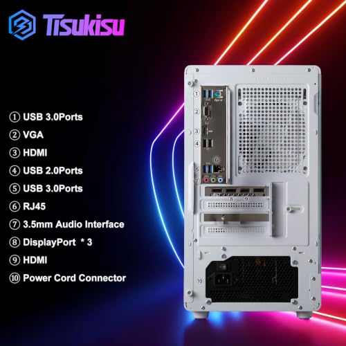 Image of Prebuilt Gaming PC Desktop,Core i7 Tower Computer,RTX3050 8G,Win11