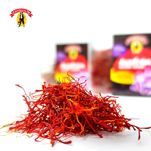 Chiquilín Saffron Threads (10 Gr.) Finest Pure Premium All Red Saffron Threads, Grade A+ Super Negin, Non-Gmo Verified. Gourmet Products Since 1909 #TOP1
