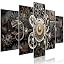 murando   Tableau décoratif abstrait 200x80 cm   Impression sur toile en noir et blanc   Décoration murale pour salon et chambre   Abstraction blanc géométrique illusion moderne gris a B 0052 b m