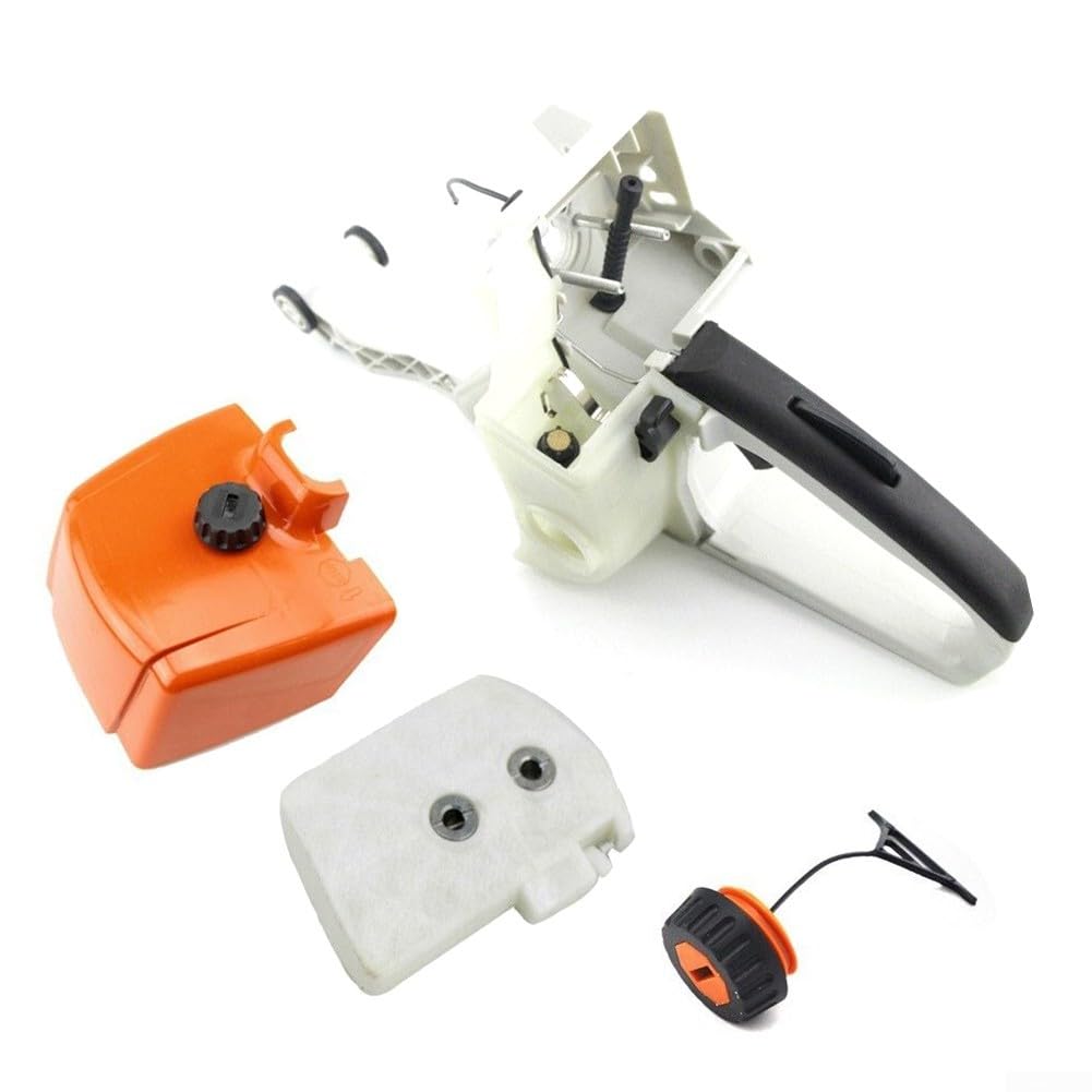 Yuanpgky Heckgriff Kraftstofftank Gehäusebaugruppe Ersatz für 038/038AV/MS380 Kettensägen - Set mit Luftfilter, Kraftstoffleitung und Ölfilter