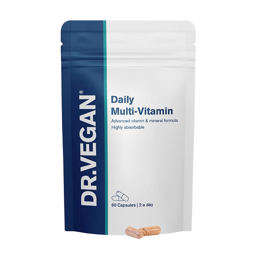DR.VEGAN Daily Multi-Vitamin | Vegan Multivitamin | Energy, Hair, Skin, Nails, Mental Performance, Immune Health | 60 Capsules | Two-A-Day