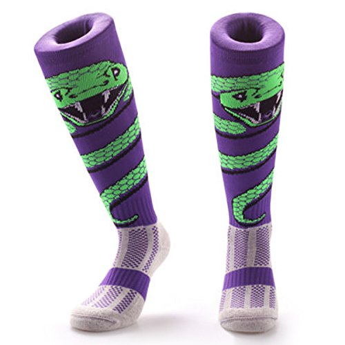 Samson Hosiery Calcetines hasta la rodilla unisex, diseños originales y divertidos, ideales para practicar cualquier deporte o para ropa casual, color Snake Wrap, tamaño M 