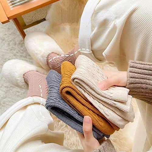 6 Pairs Cotton Socks for Women Men Girl 6Pcs Thick Knit Boots Breathable Winter Crew Socks Set Gifts4