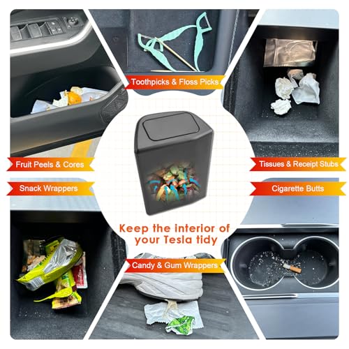 Image of for Toyota RAV4 Trash Can for 2019-2025 Toyota RAV4 Small Car Trash Bin for Side Door RAV4 Front Left Door Trash Garbage Bin w /Lid for Toyota RAV4 Accessories (RAV4 Left Side)