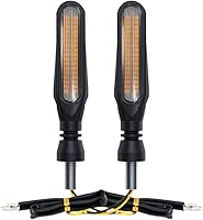 DOPHISALLAUTO Sequential Flowing LED Turn Signals for Motorcycles & Scooters - High Brightness, IP67 Waterproof, Pack of 2 (DC 12V)