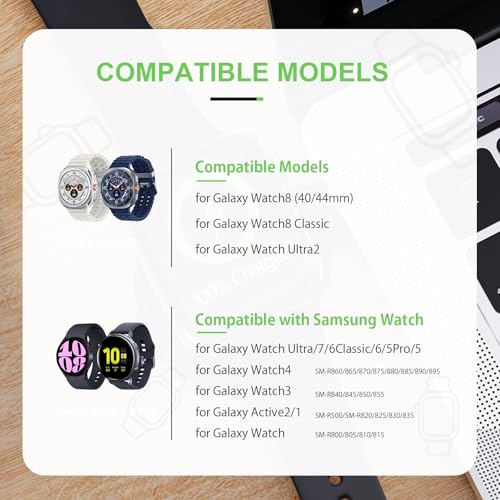Portable Charger for Samsung Galaxy Watch 8 (40mm/44mm), 8 Classic, Ultra 2 – Magnetic Fast Charging Cable with Lanyard,Accessories Compatible with Galaxy Watch Series-Black