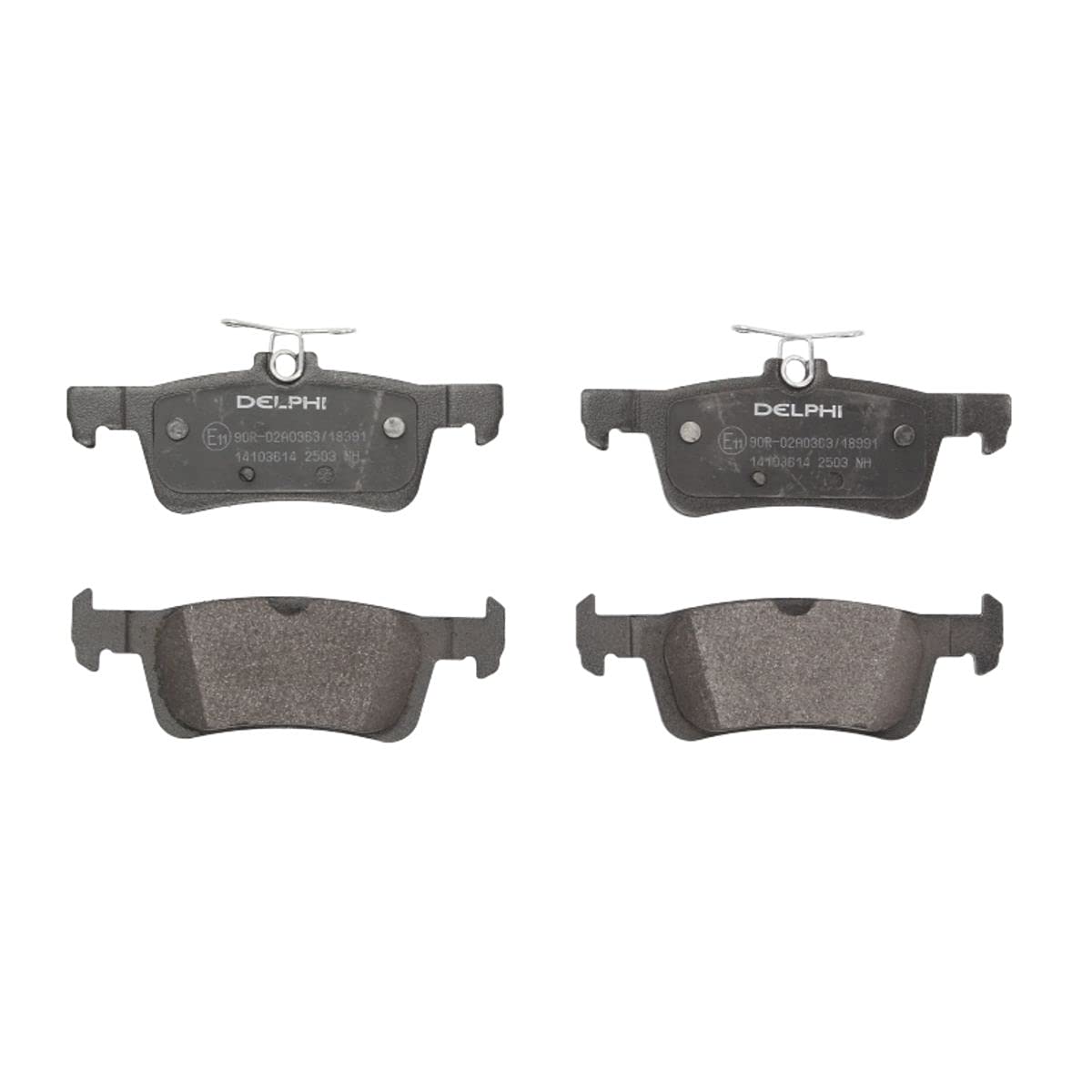 LP2503 DELPHI BRAKE PAD SET, DISC BRAKE REAR AXLE FOR CITROËN PEUGEOT