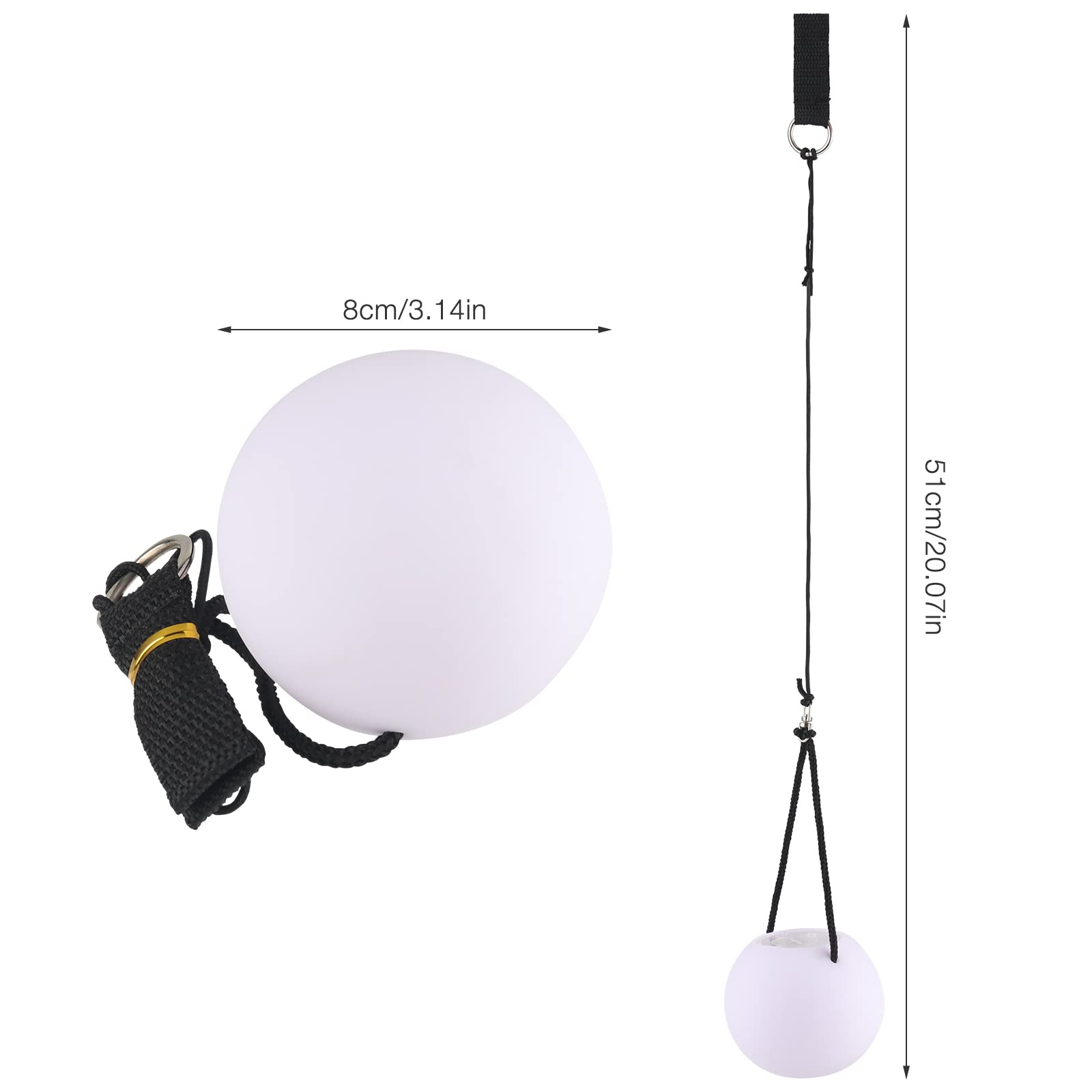 Lot De 2 Balles De Poï à LED Lumineuses Avec Couleurs Arc-en-ciel Et