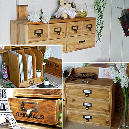 Lepohome 16 Pieces 58X46Mm Antique Bronze Card Holder Drawer Pull/Label Frames Card/Tag Pull/Cabinet Frame Handle/File Name Card Holder For Office Furniture Cupboard Cabinet Drawer Box Case Hardware #TOP5