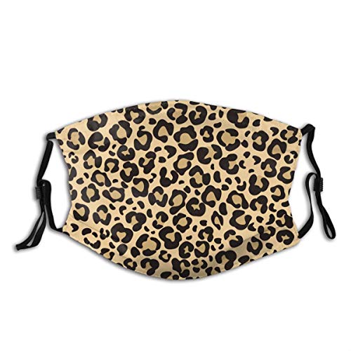 Leopard Skin Cheetah Jaguar Face Mask Dustproof Breathable Protective Scarf Reusable Adjustable Washable Fashion Bandana