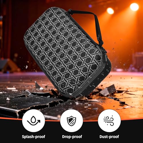Wireless Microphone Case for JBL PartyBox 320 & Encore 2, Dual Handheld Mic Storage Bag with Secure Finger-Lock for JBL Wireless Two Microphone System, Portable Karaoke Travel Case (Black+Grey) - Thumbnail 6