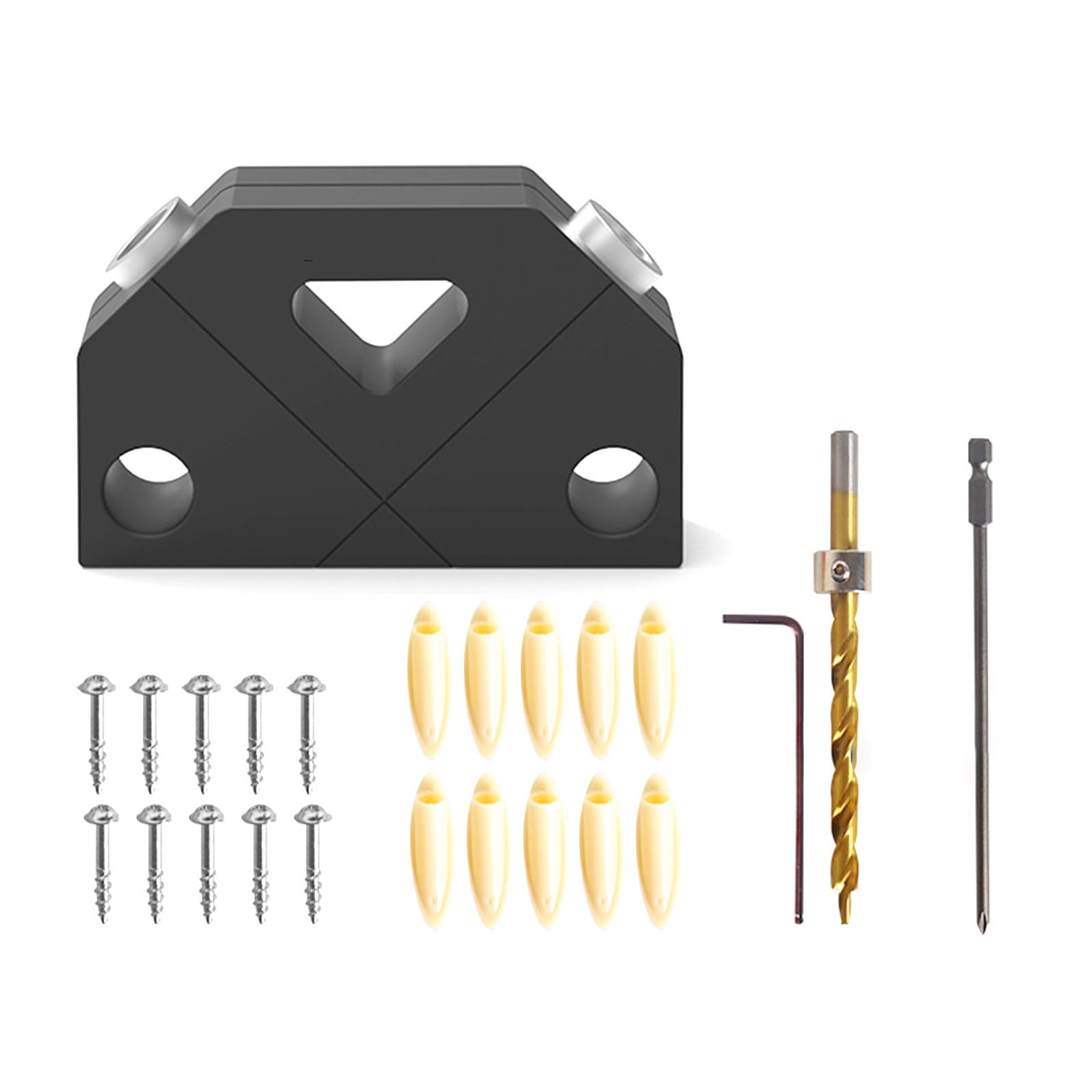 Hole Jig Set 45° Locator Angle Woodworking Tool Hole Screw Jig Positioner Drilling Dowel Drill Guide Joiner Wide Application