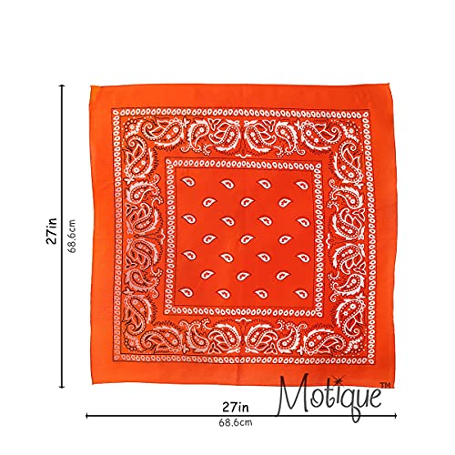 Image of Motique Accessories Extra Large Paisley Bandana 27x27 Inch