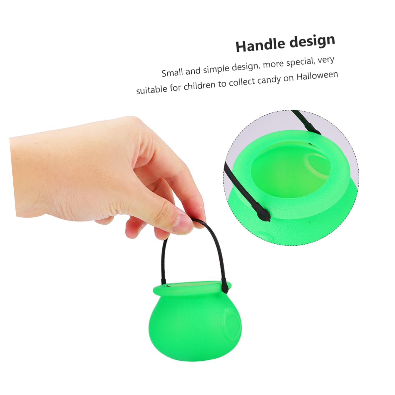 Abaodam 3 Set Secchio Strega Verde Halloween Gioco Di Ruolo Accessorio Cosplay Secchio Materiale 10 Pezzi * 3