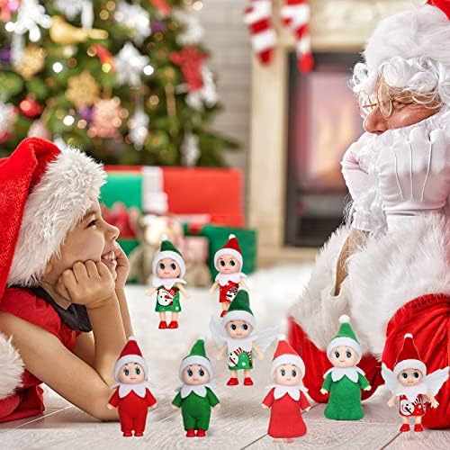 Christmas Baby Elf Doll for Boys&Girls,Christmas Accessory Tiny Baby Elf Doll Christmas Tradition Mini Elf Baby Doll Novelty Toys,Baby Elves Dolls Toy for Kids Xmas New Year Gift Stocking Stuffers