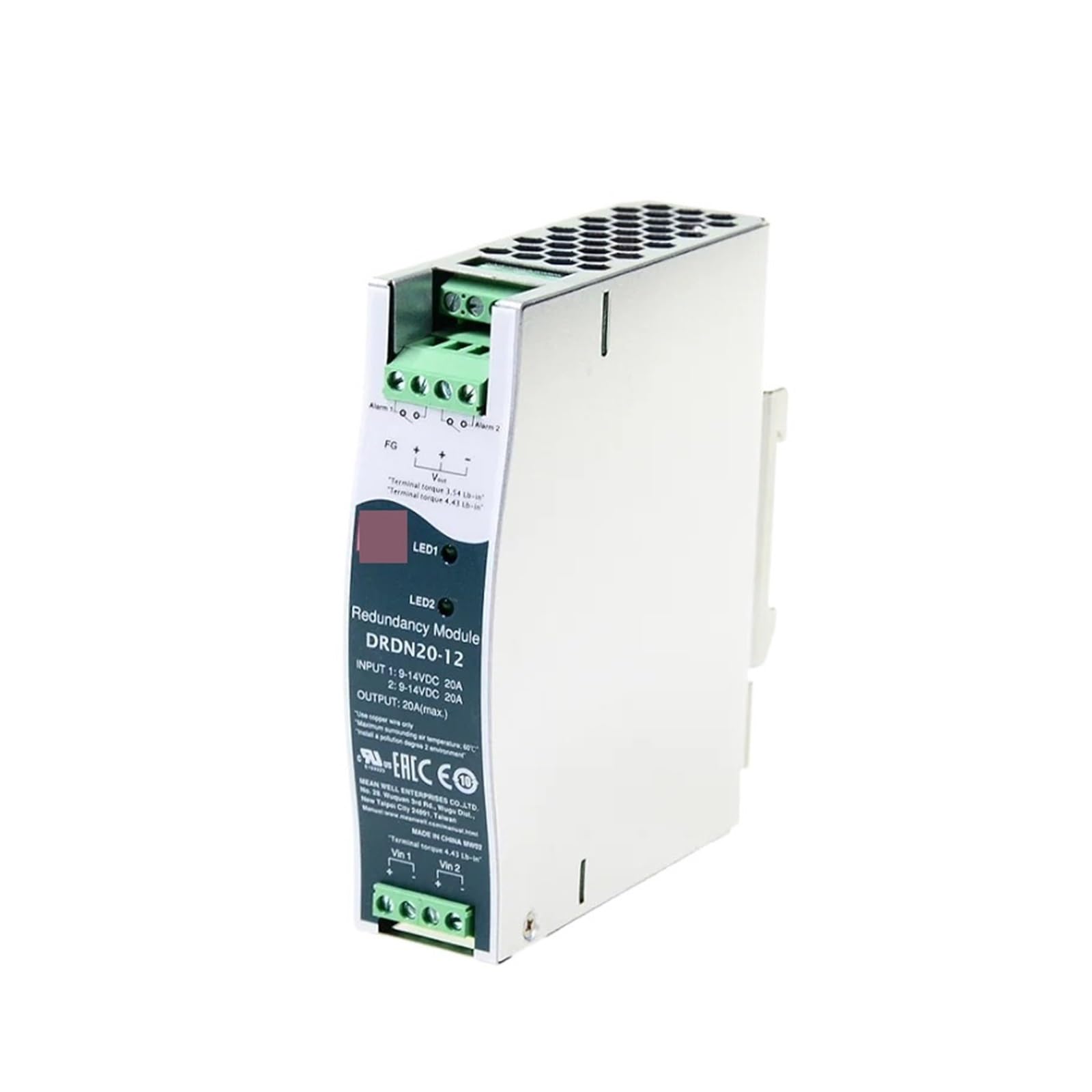 Modulo di ridondanza su guida DIN, alimentatore da 24 V, serie DRDN20, 1 pezzo, DC 12 V, 24 V, 48 V, 30 A (DRDN20-24V)