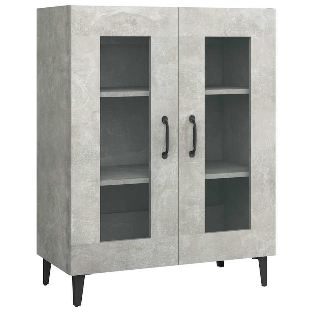 vidaXL Buffet Armoire Latérale Meuble de Rangement Organisateur de Maison Salon Salle de Séjour Intérieur Gris Béton 69,5x34x90 cm Bois d'Ingénierie