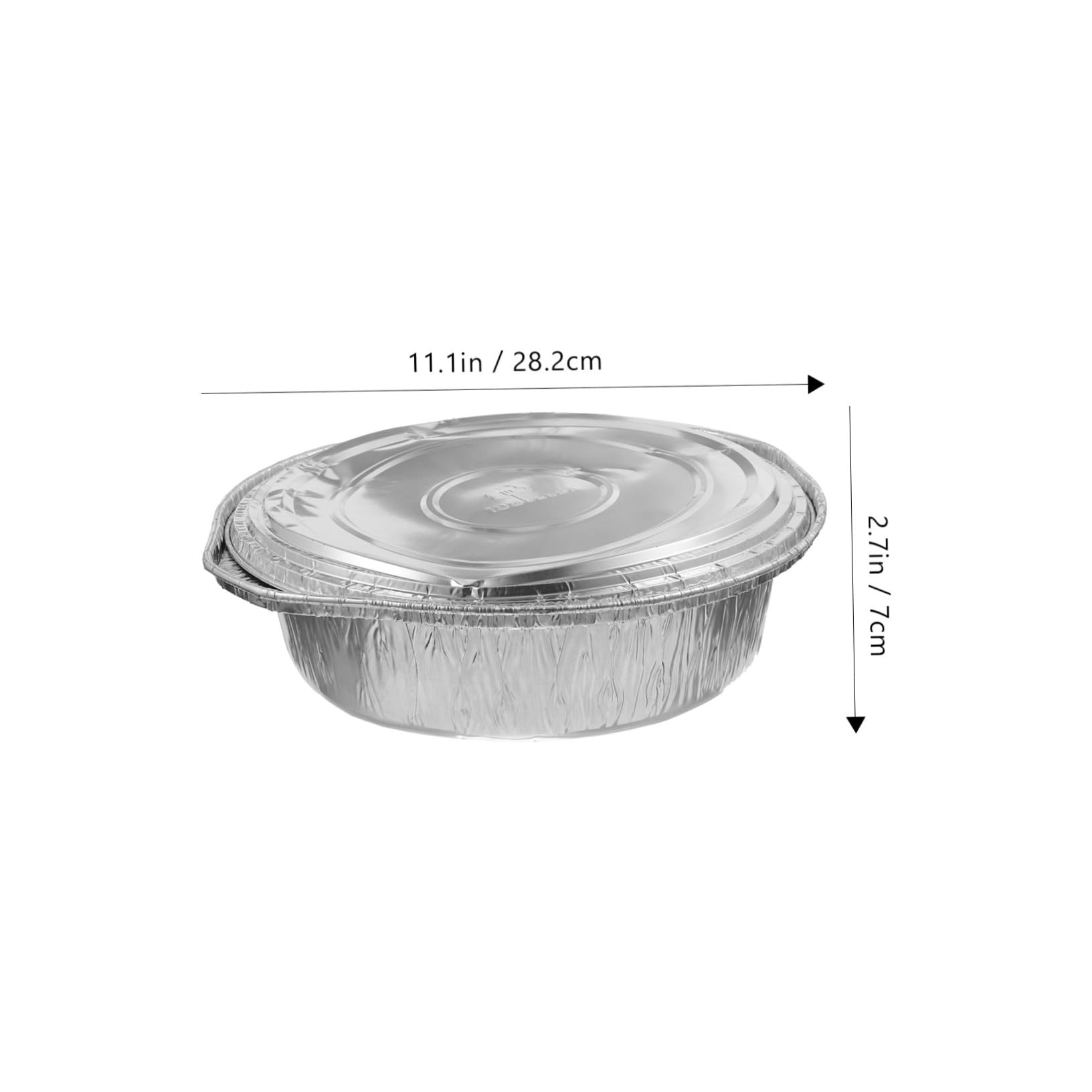 SOLUSTRE Thickened Aluminum Foil Pot with Lid Grilling Pan for Camping Barbecue and Food Storage Food Grade Aluminum Foil Cookware for Outdoor Cooking