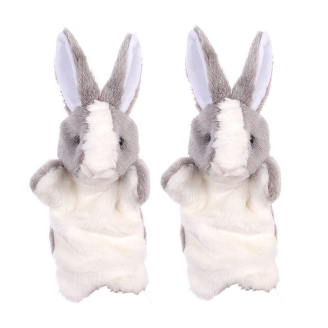 Marionnettes à Main en Forme de Lapin, Jouets pour Enfants, Jouets de Simulation, Lapin en Peluche Douce pour Jeu rôle imaginatif, Jouet pédagogique, Animal, Bouche Ouverte, Plus
