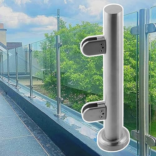 Poteau de garde-corps en verre 105 cm en acier inoxydable pour terrasse