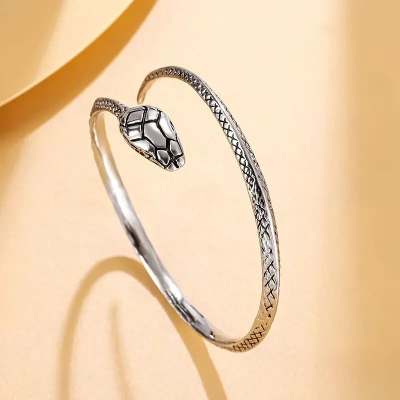 Elegant Unique 925 Sterling Silver Charm Cobra Snake Design Bracelet Bangle Cuff KL3192 Affordable Matching Bracelets Elegant Accessories Daily Wear Jewelry Sleek Minimalist Designs3