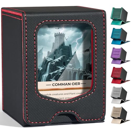 Fabmaker 4 Pack Deck Box Compatible with MTG Commander, (patent Pending) Magnetic Trading Card...