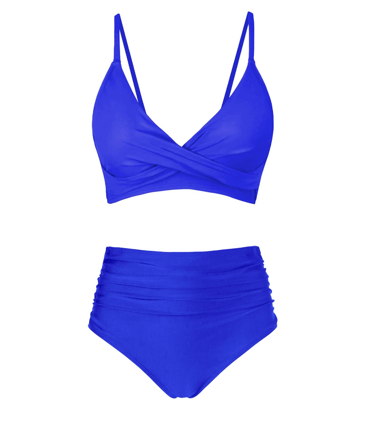 Amy Babe Women's High Waisted Bikini Sets Tummy Control Two Piece Swimsuit
