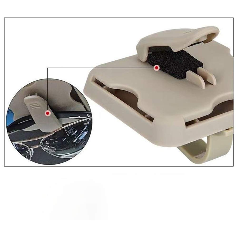 CGEAMDY Porta Occhiali da Auto, Supporto per Occhiali da Sole Magnetica per Visiera per Auto, Portaocchiali in Pelle Universale, Clip per Carte di Credito e Biglietti da Visita per Visiera (Nero