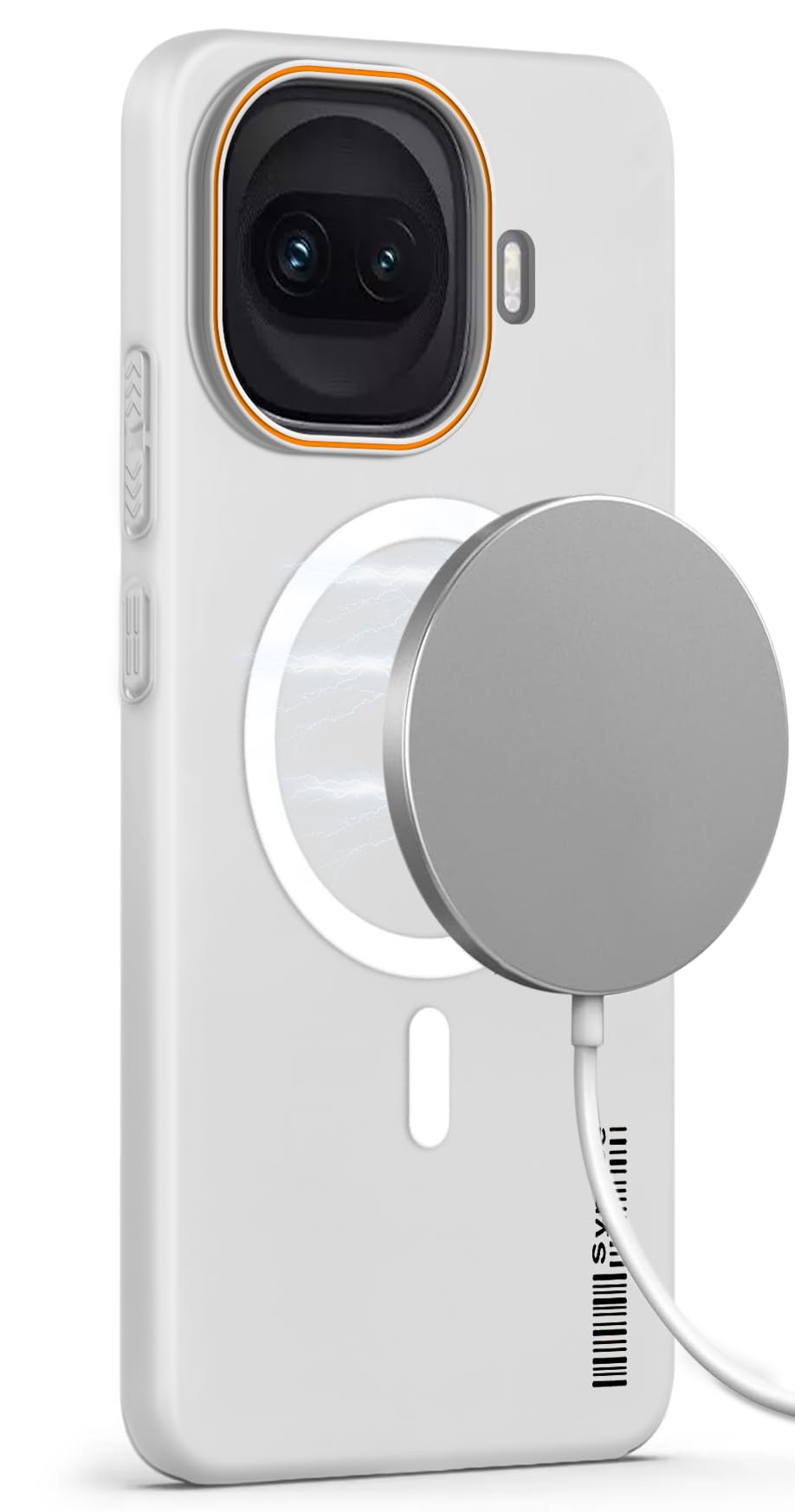 Mr. Case Back Cover for iQOO 15R 5G Sleek Frosted Translucent Back Only Compatible with Wireless Magnetic Accessories | Anti-Scratch Shockproof Phone Case - White-image-42