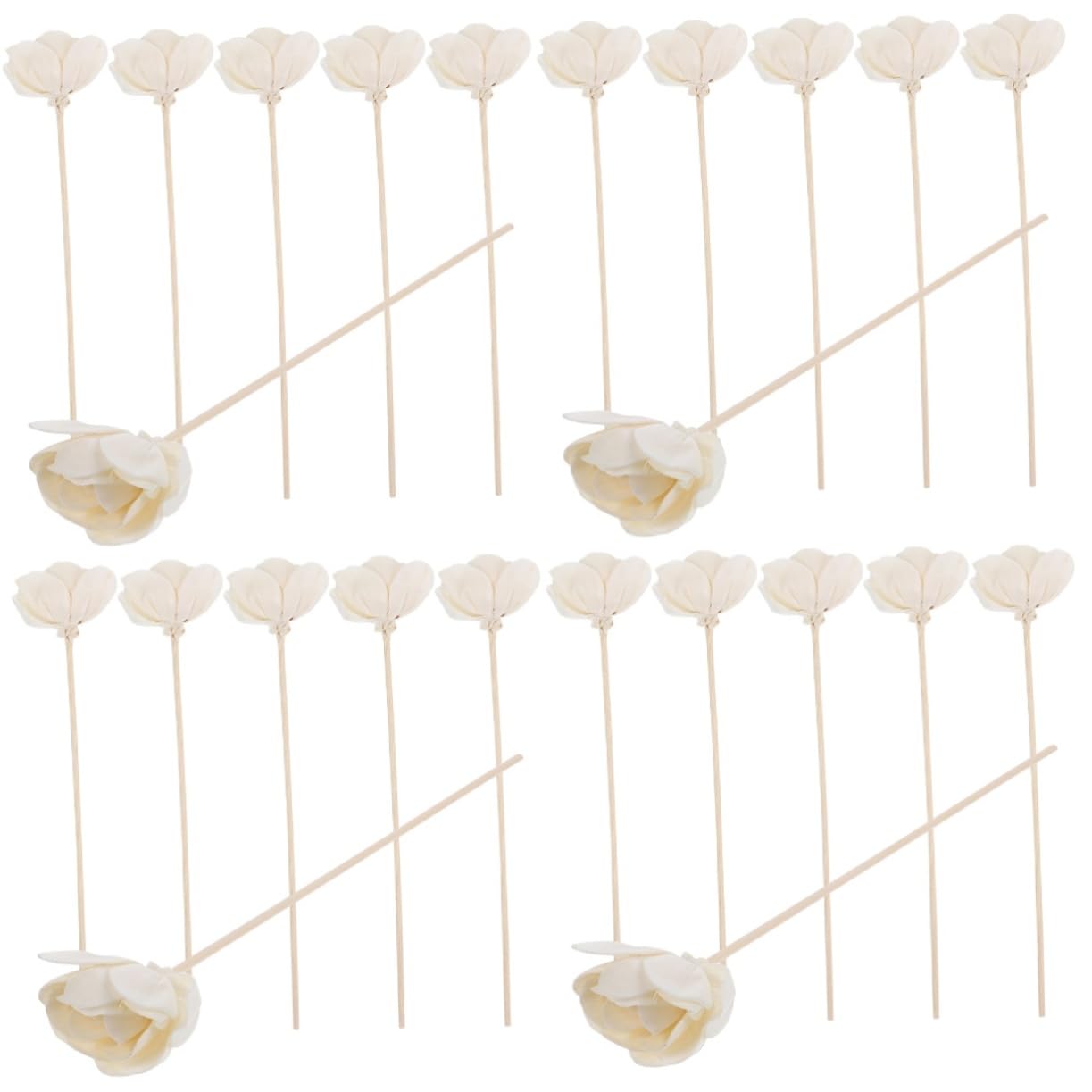 STOBAZA 24piezas Varillas Difusoras De Flores para Aceites Esenciales Decoración Aromática para Hogar y Oficina