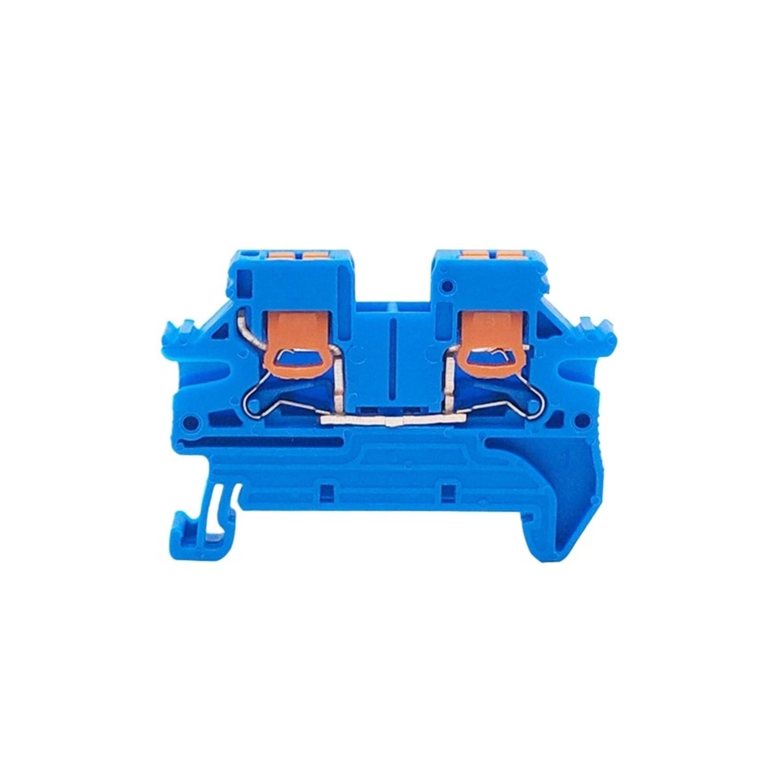 Bloques de terminales PTV2.5 de 2,5 mm² para carril DIN con conectores push-in azules 4