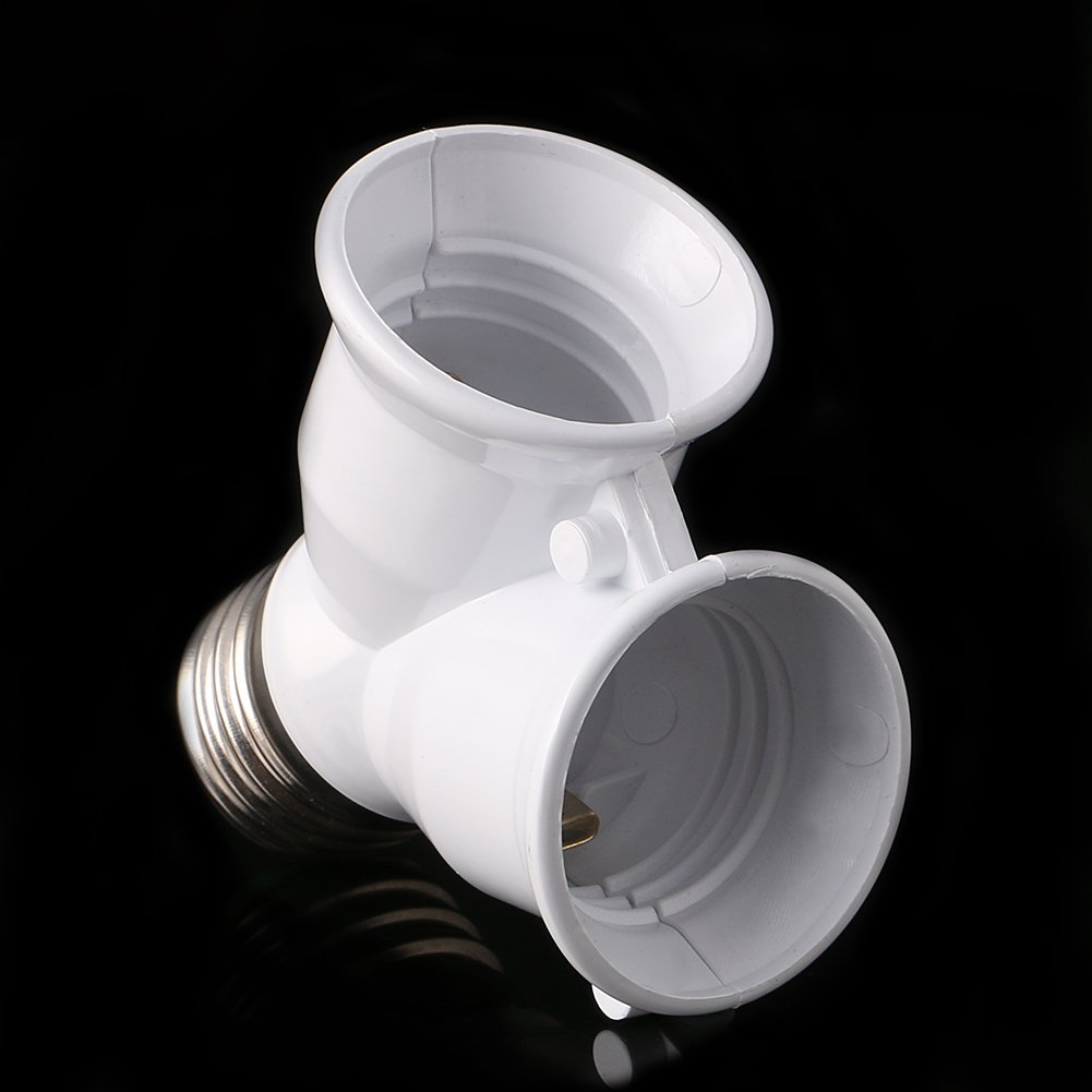LIYUDL New E27 to Double E27 Base LED Light Socket Extender Adapter Converter Lamp Bulb