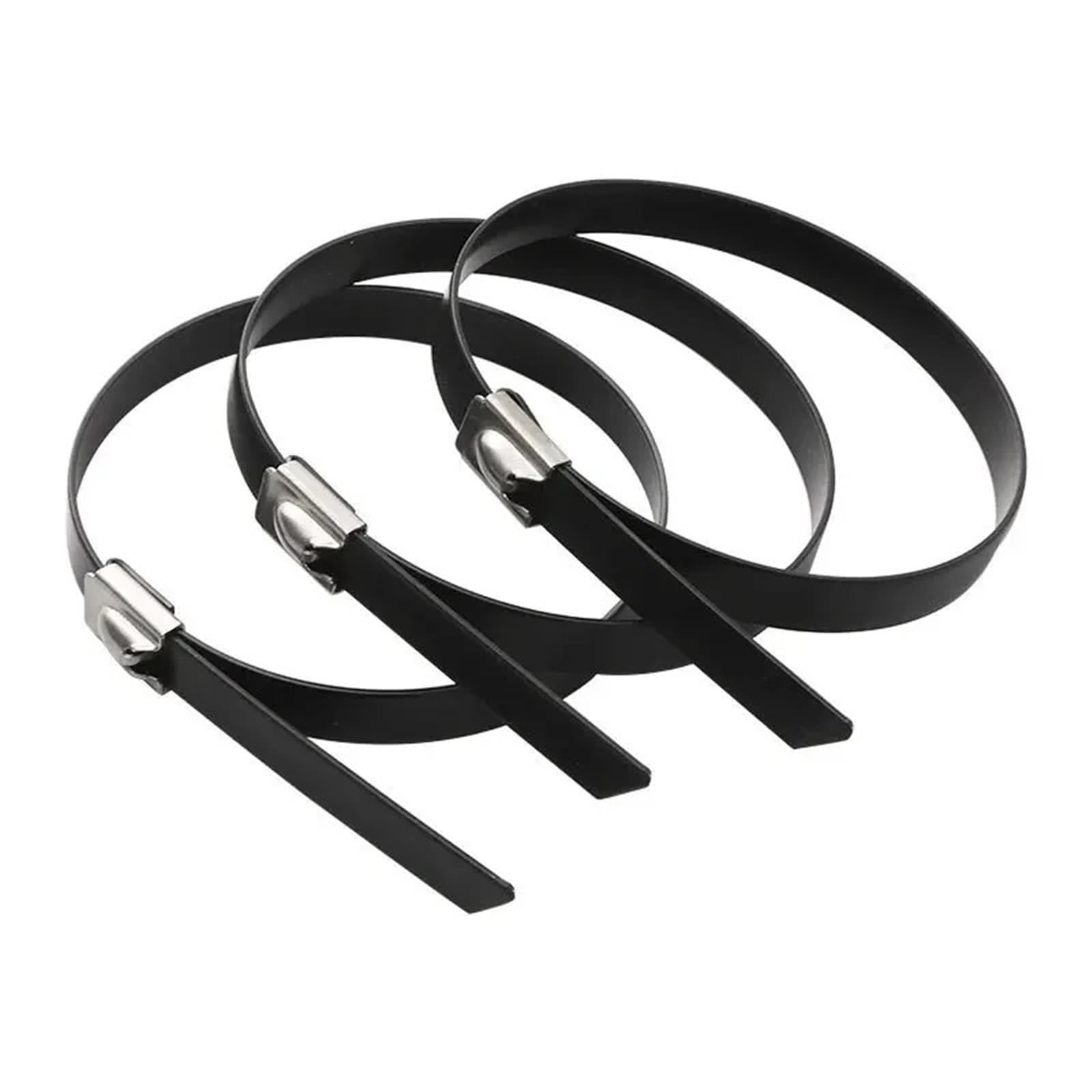 Metal Cable Ties 100PCS Metal Stainless Steel Cable Ties 4.6mm Self-Locking Zip Ties Heavy Duty Locking Wire Ties(4.6x450MM)