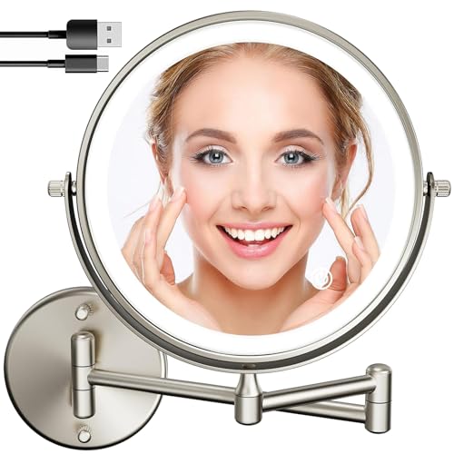 SanaWell Rechargeable Wall Mounted Lighted Makeup Mirror