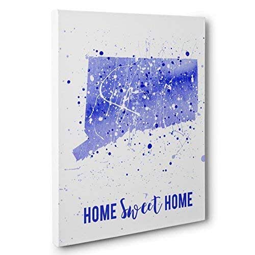 Home Sweet Home Watercolor Paint Splatter Connecticut